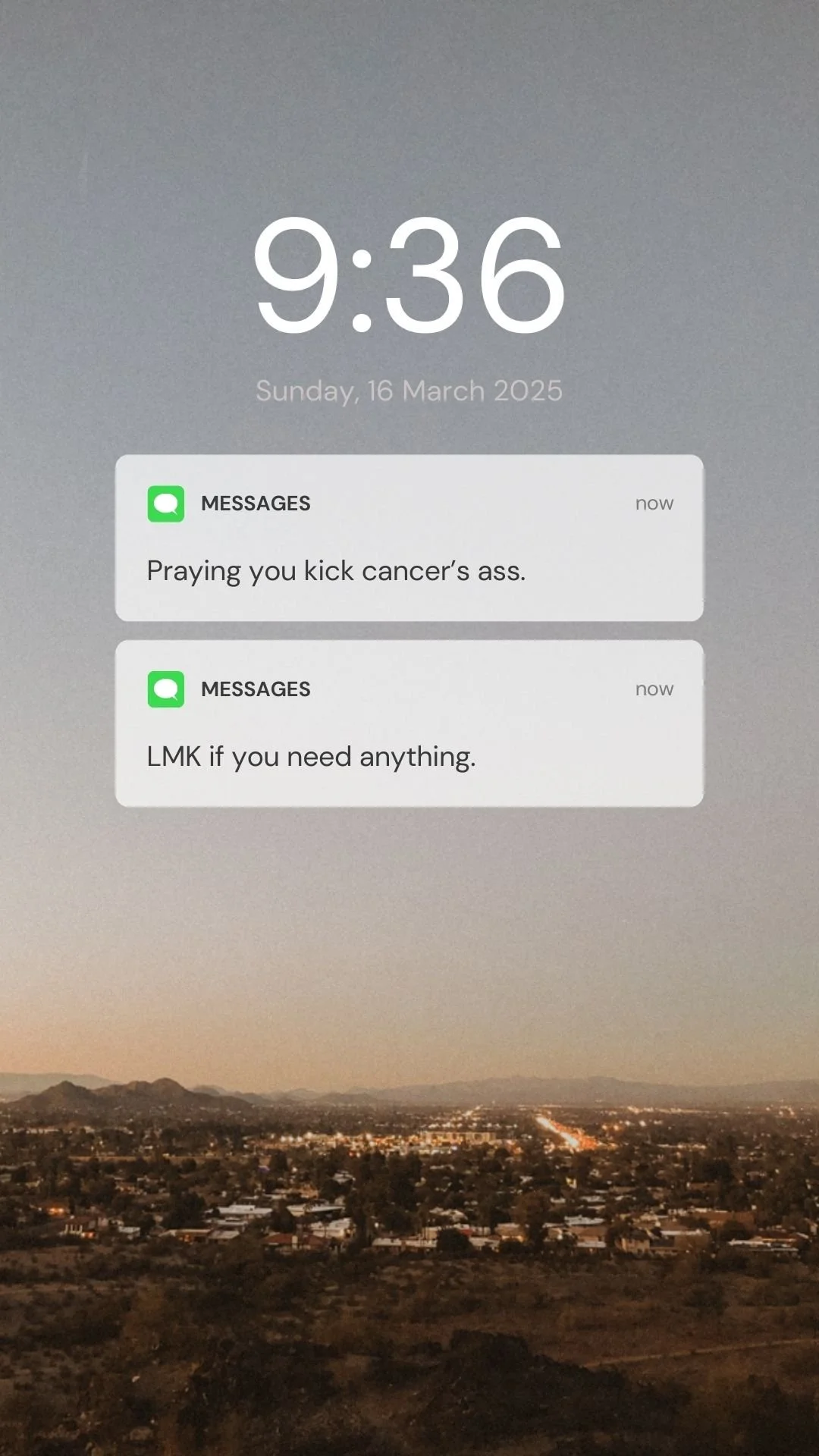Texts I Got After Telling People I Had Cancer