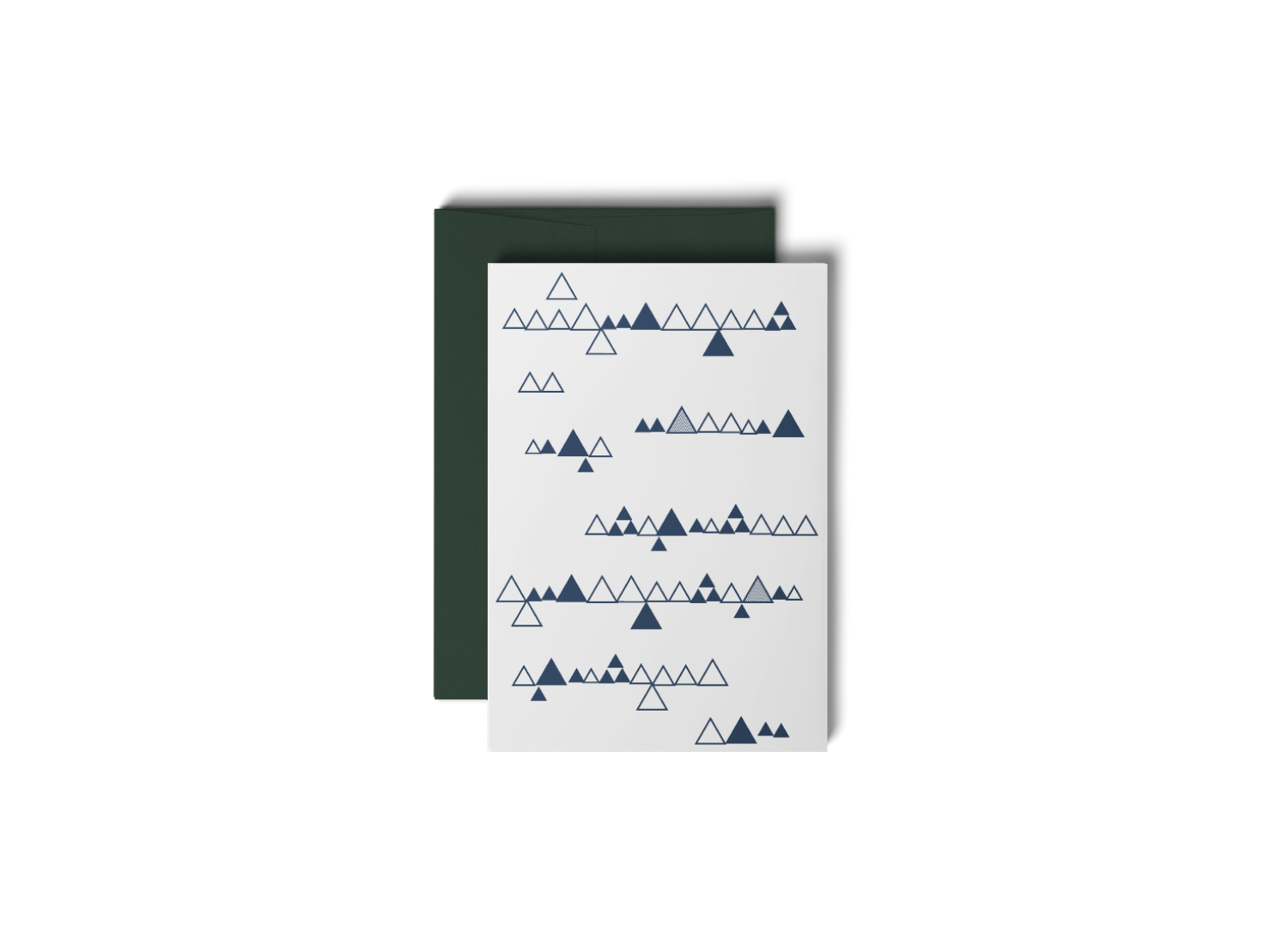 Wooded Hills Navy, Forest | Weihnachtskarten Set, 6 Karten mit Kuverts, 11 × 15,5 cm