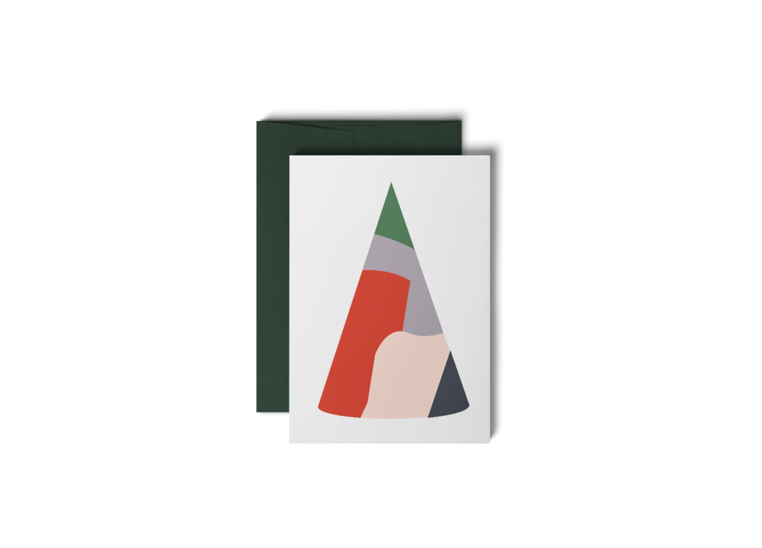 Two Trees, Red, Forest | Weihnachtskarten Set, 6 Karten mit Kuverts, 11 × 15,5 cm