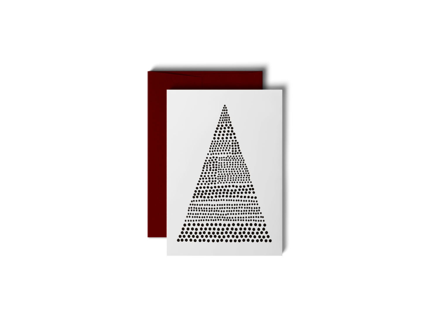 Bells, Black, Maroon | Weihnachtskarten Set, 6 Karten mit Kuverts, DIN A6