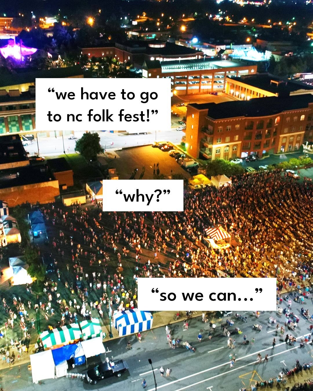 We wanna go where the music lives. 🎶
Where the streets turn into dance floors, our favorite artists light up the stage, and local vendors bring the vibes (and the snacks 😍).

We wanna see our friends. Hear new sounds. Feel that only-in-Greensboro m