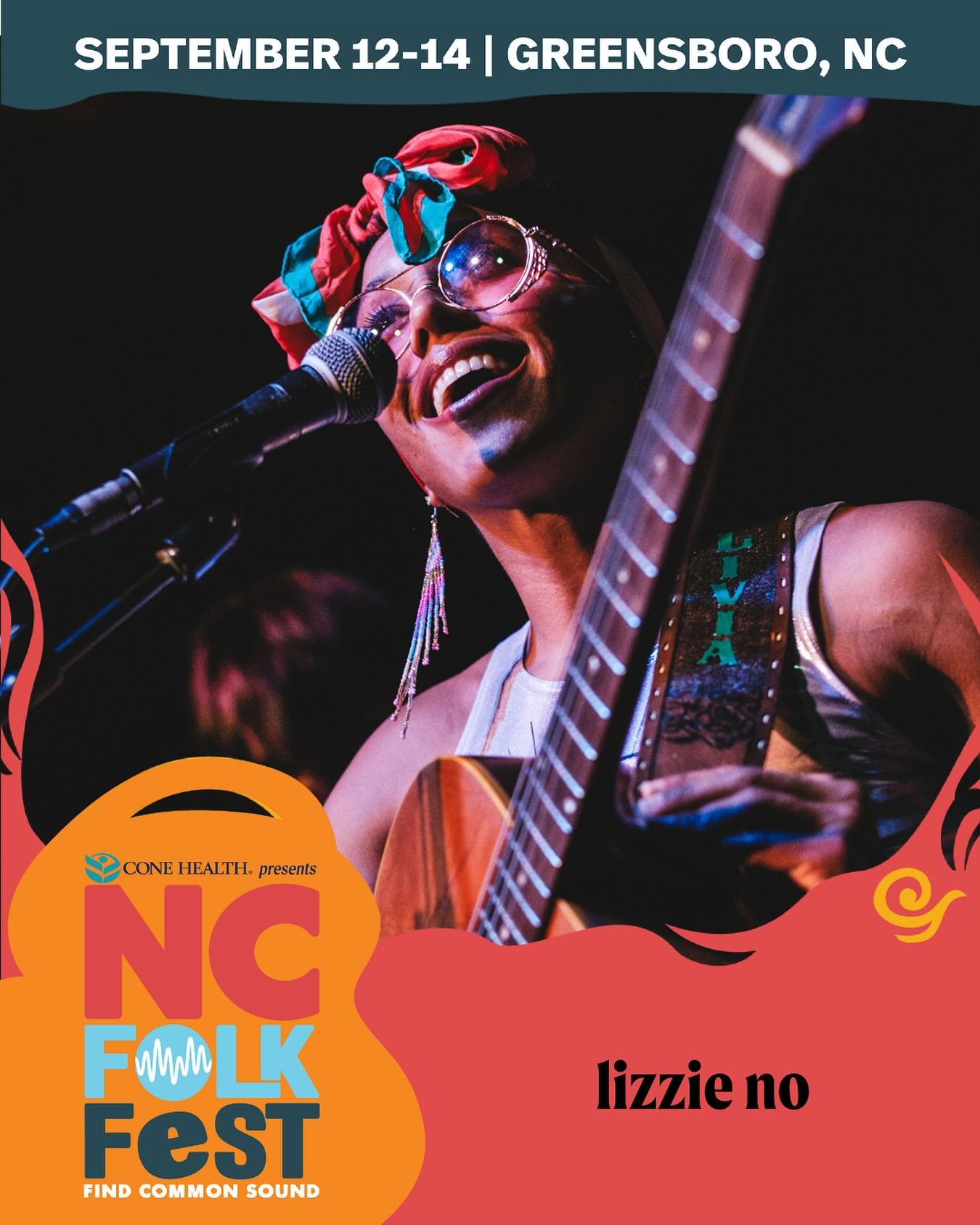 🎵✨ Make way for the effortlessly cool, unapologetically authentic, harp-slinging queen&mdash;Lizzie No is coming to the NC Folk Fest! ✨🎵
Leading the charge in the Black Womanist tradition, and beaming with indie-folk swagger, Lizzie No doesn&rsquo;