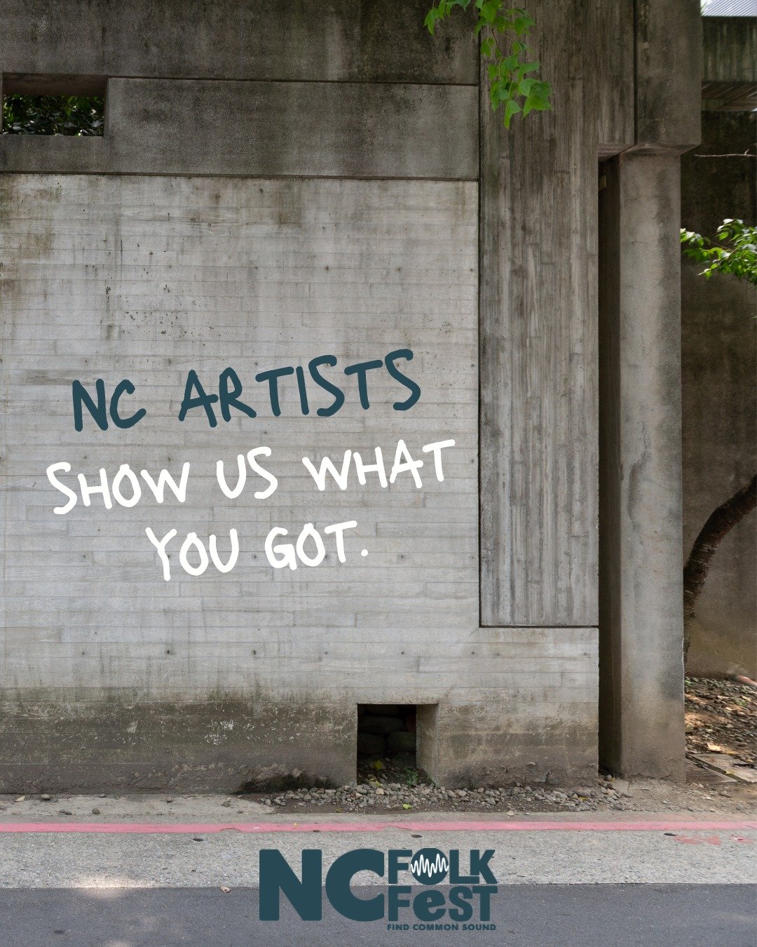Do you have an artist friend? You should share this post with them.
Not Your Average Art Contest opening on Monday! We are calling on the community to design a music poster for the 12th annual North Carolina Folk Festival.
