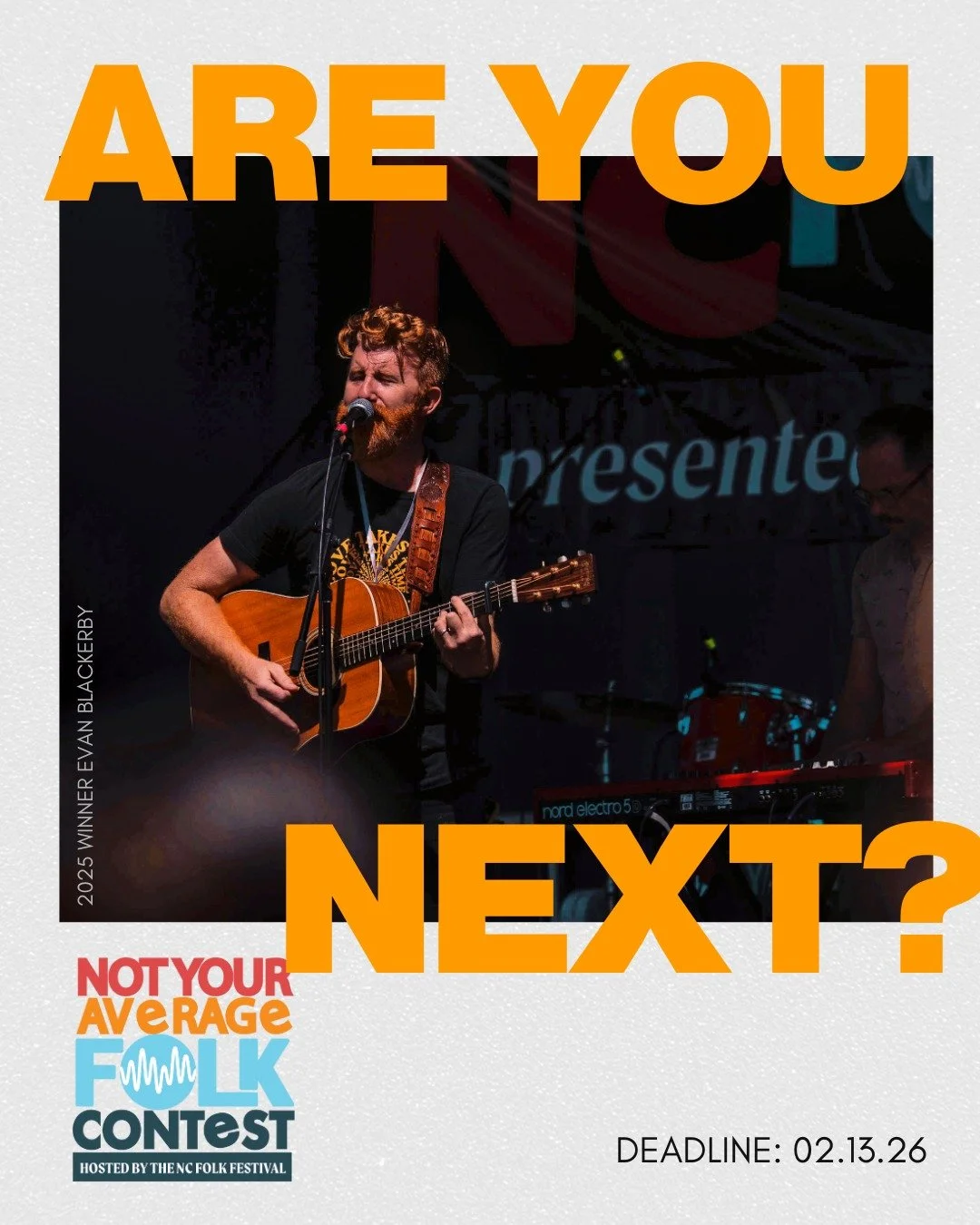 For the first time, the Not Your Average Folk Contest is going nationwide.

Today marks the launch of our 2026 Not Your Average Folk Contest, now open to artists across the United States. This national search for original voices invites emerging musi