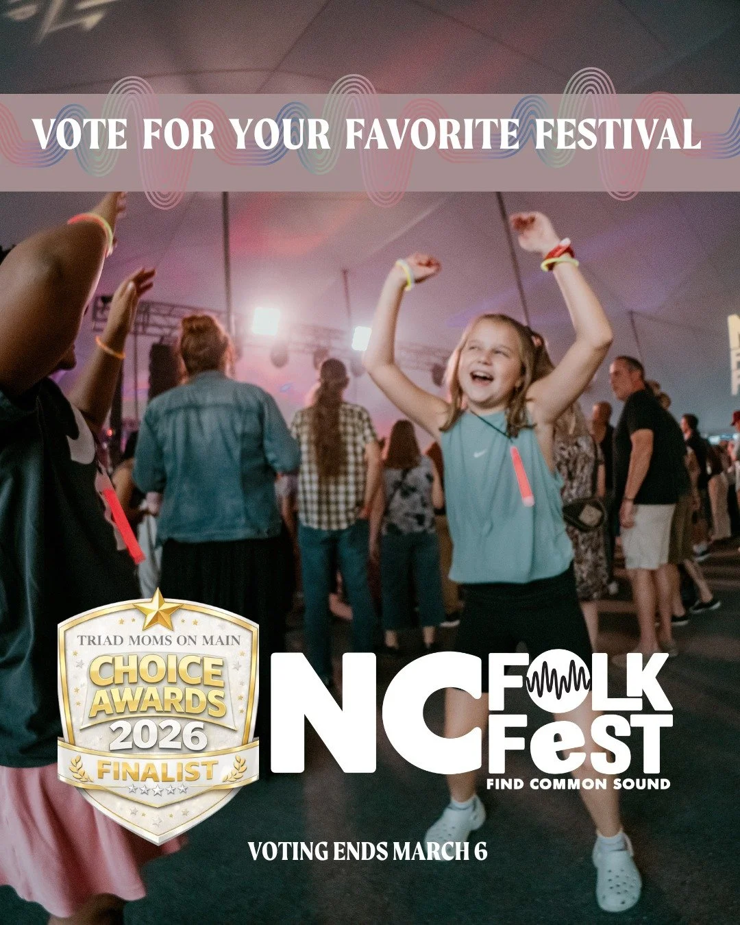 We have made it to the top 3! Please take a moment of your time to vote for the North Carolina Folk Festival for the best festival! Voting ends Friday! The link to vote is in the LinkTree link in our bio. 

#musicfestival #familyfriendly #northcaroli