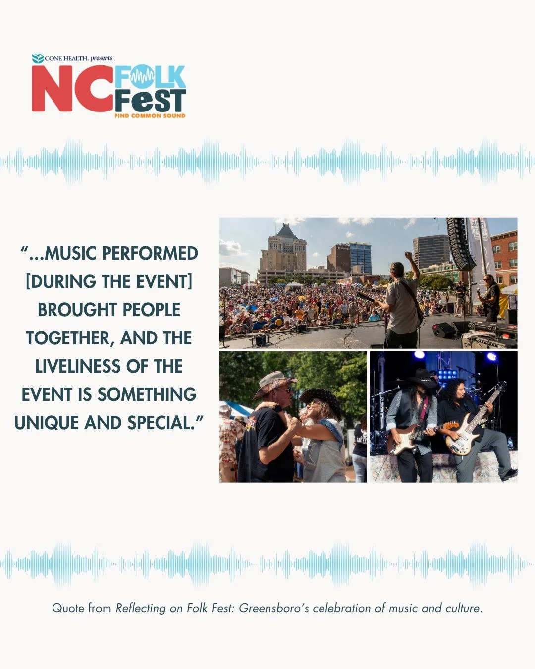 This is what we mean by Find Common Sound.

Music, food, and moments that turn a crowd into a community. New friends (and dance moves!) incoming on Sept. 18&ndash;20, 2026, in Downtown Greensboro.