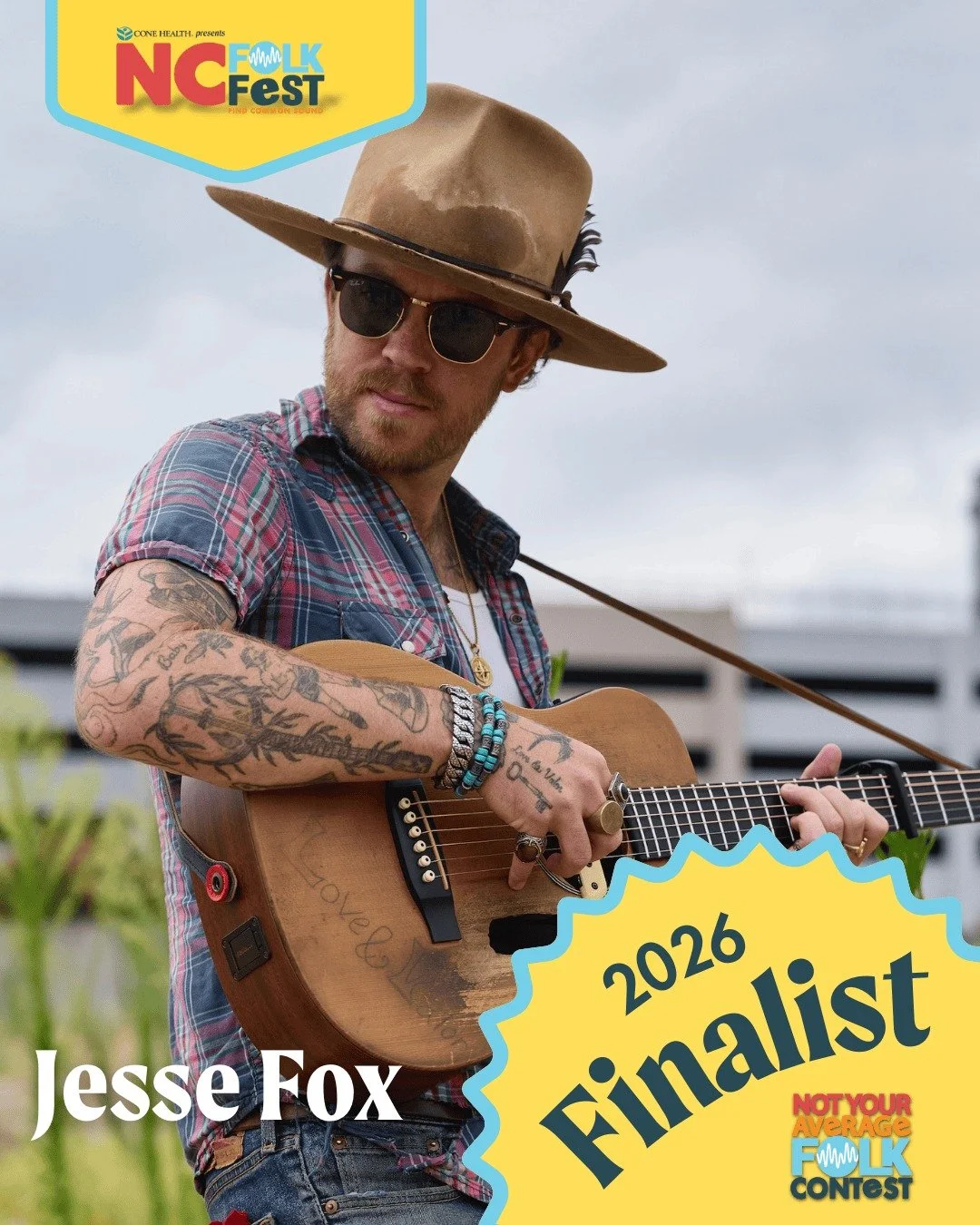 MEET THE TOP 3: Finalist number 2 Jesse Fox &ndash; Jesse Fox is an indie-folk singer-songwriter from Burlington, North Carolina, whose acoustic-first writing focuses on plain-spoken stories and wide-open melodies. After ten years fronting the region