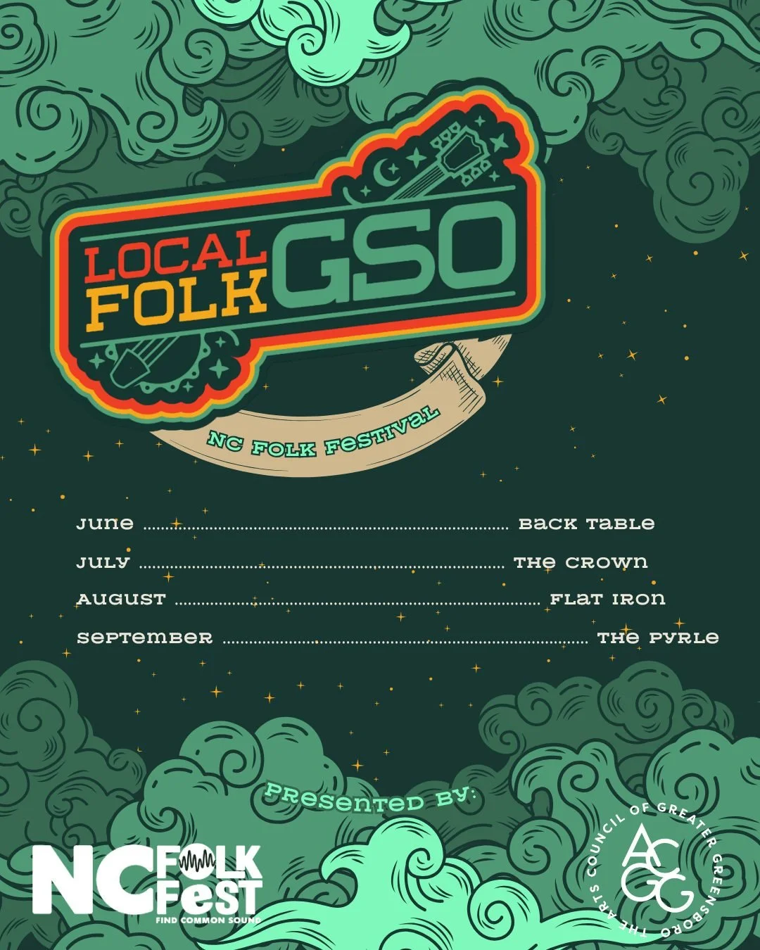 BACK AGAIN, our Local Folk GSO mini concert series!

All summer long, we&rsquo;re highlighting incredible Guilford County artists at some of your favorite Greensboro venues. Think intimate sets, local sounds, and a chance to discover your new favorit