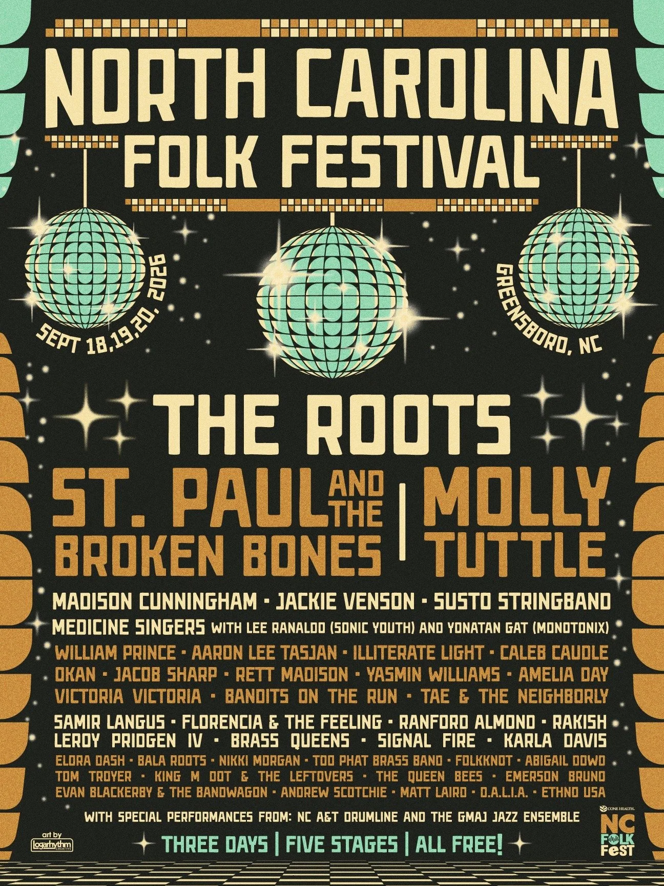 If you saw us doing a happy jig, YOU'RE RIGHT, you absolutely did (because the full lineup is officially here!)

Tag your folks, start planning like you mean it, Sept. 18th is right around the corner and we can't wait to see you in Downtown Greensbor