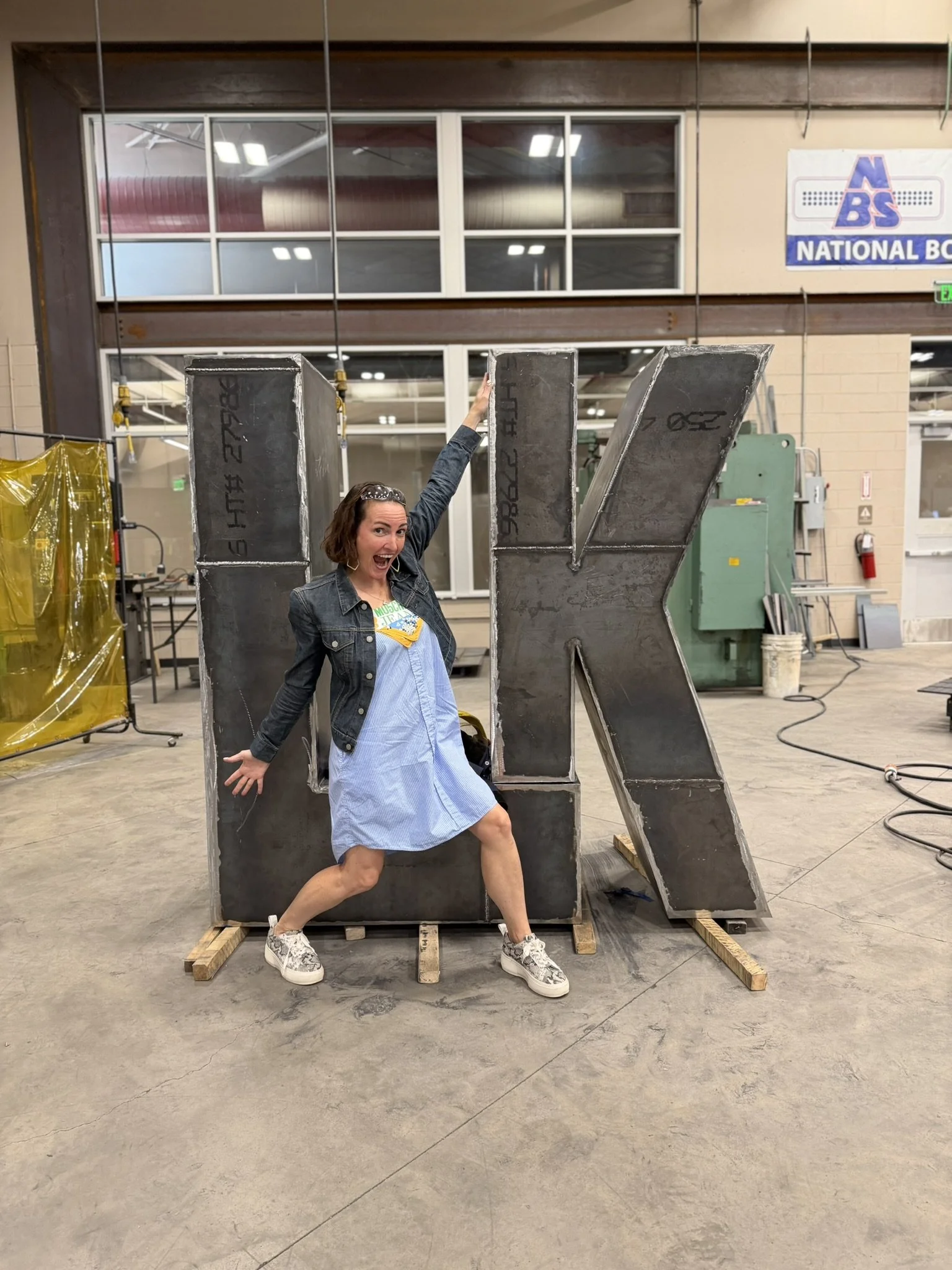 GTCC welding students craft 6-foot sign for NCFF