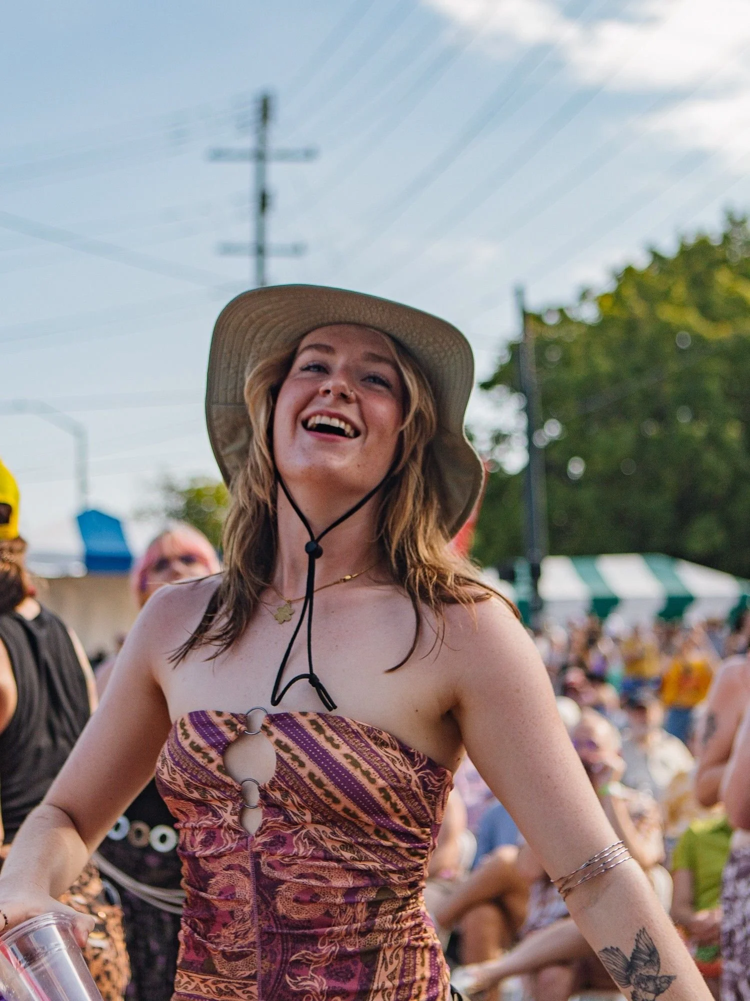 A woman dancing at the 2026 NC Folk Festival