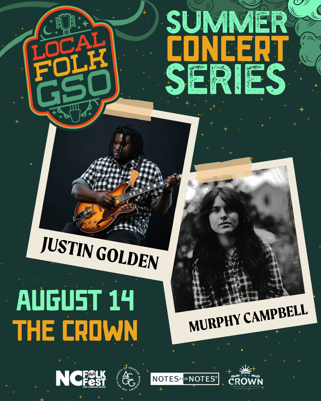 a graphic with justin golden and murphy campbell featured