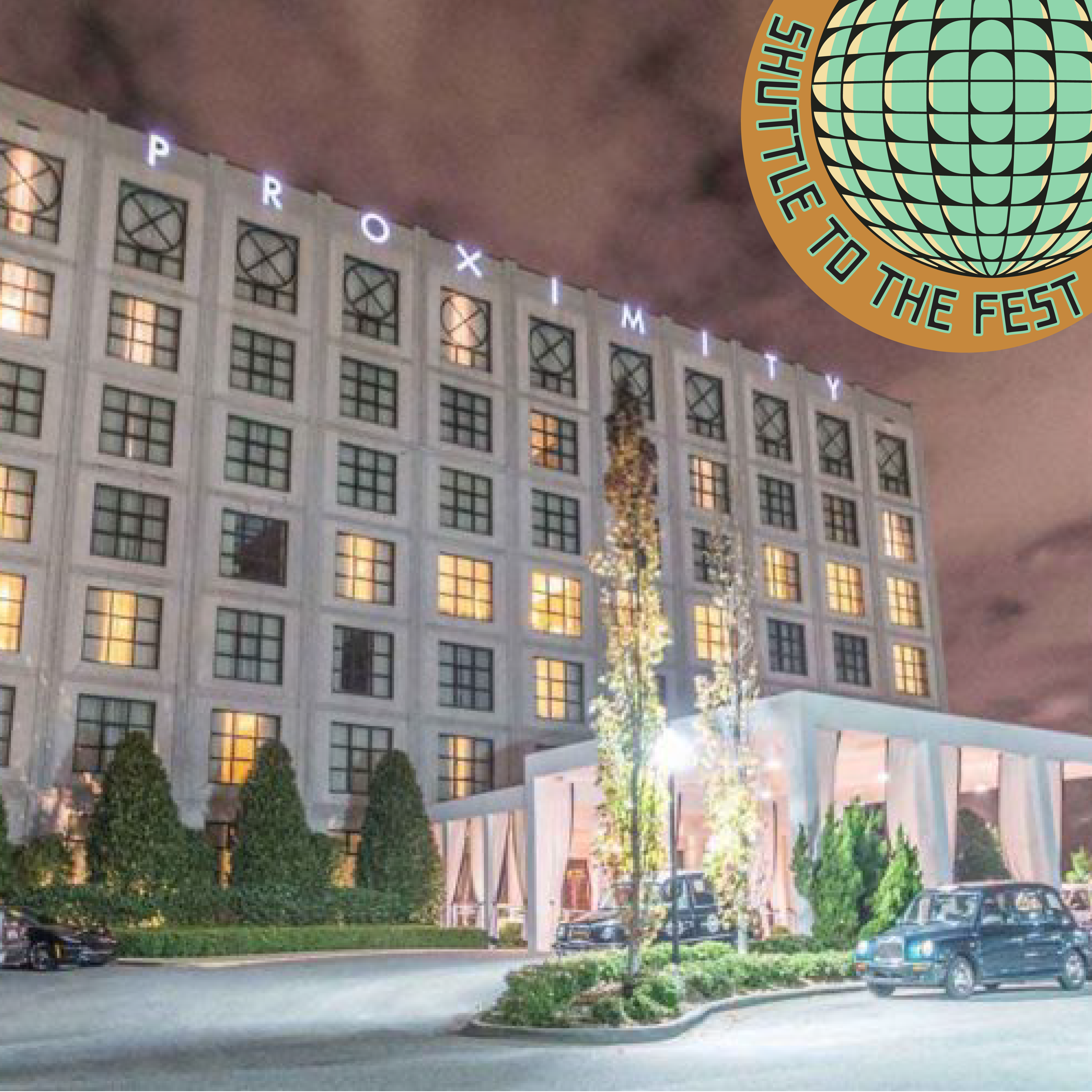 An exterior image of the Proximity Hotel in Greensboro, NC.