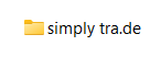 Ein Ordner namens 'simply tra.de'