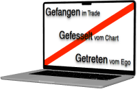 Notebook zeigt das Ende von Gefangen gefesselt getreten