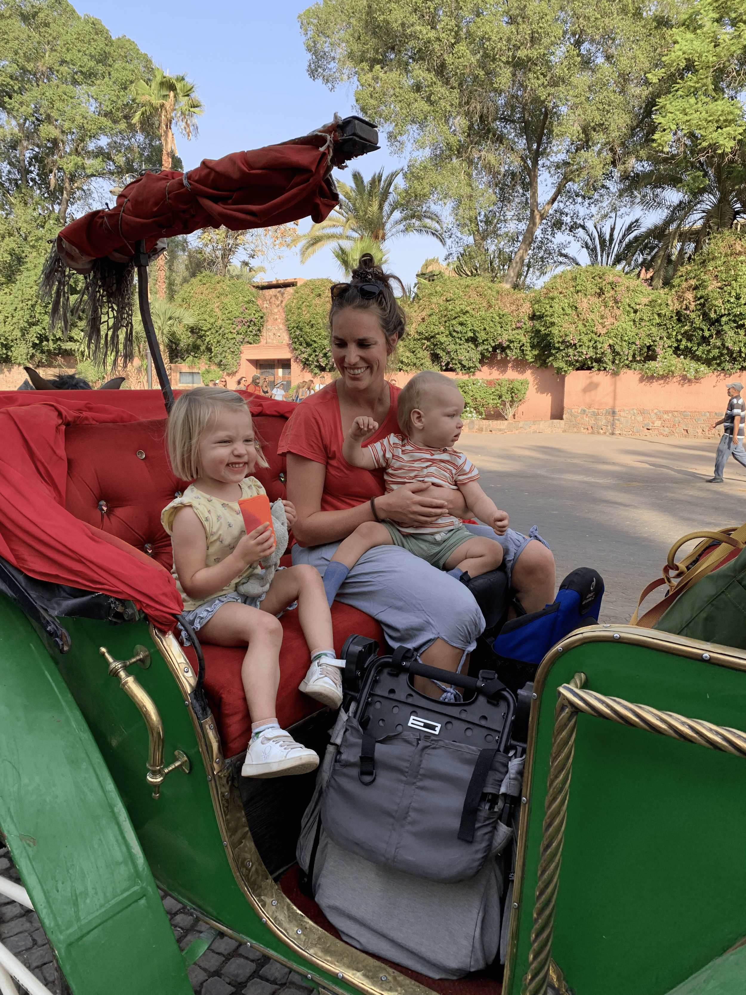 toerist uithangen met kids