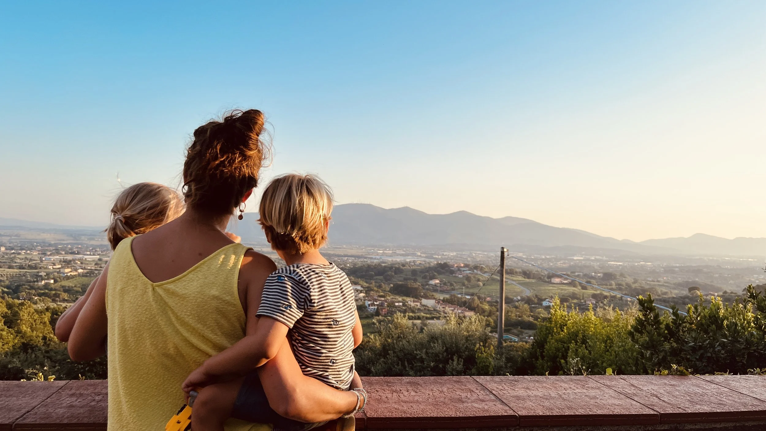 Met kinderen in Toscane