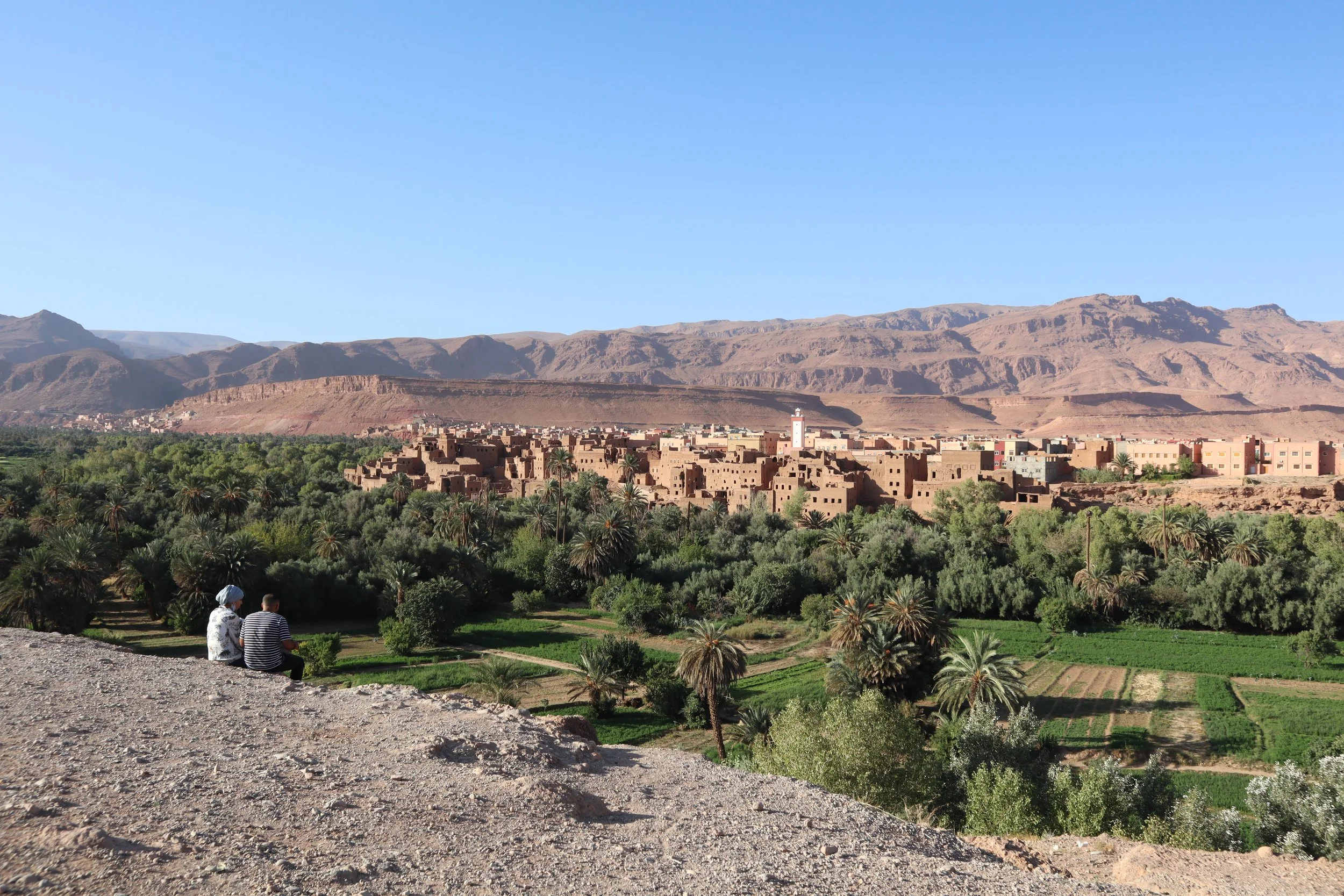 Uitzicht op oase in Tinghir