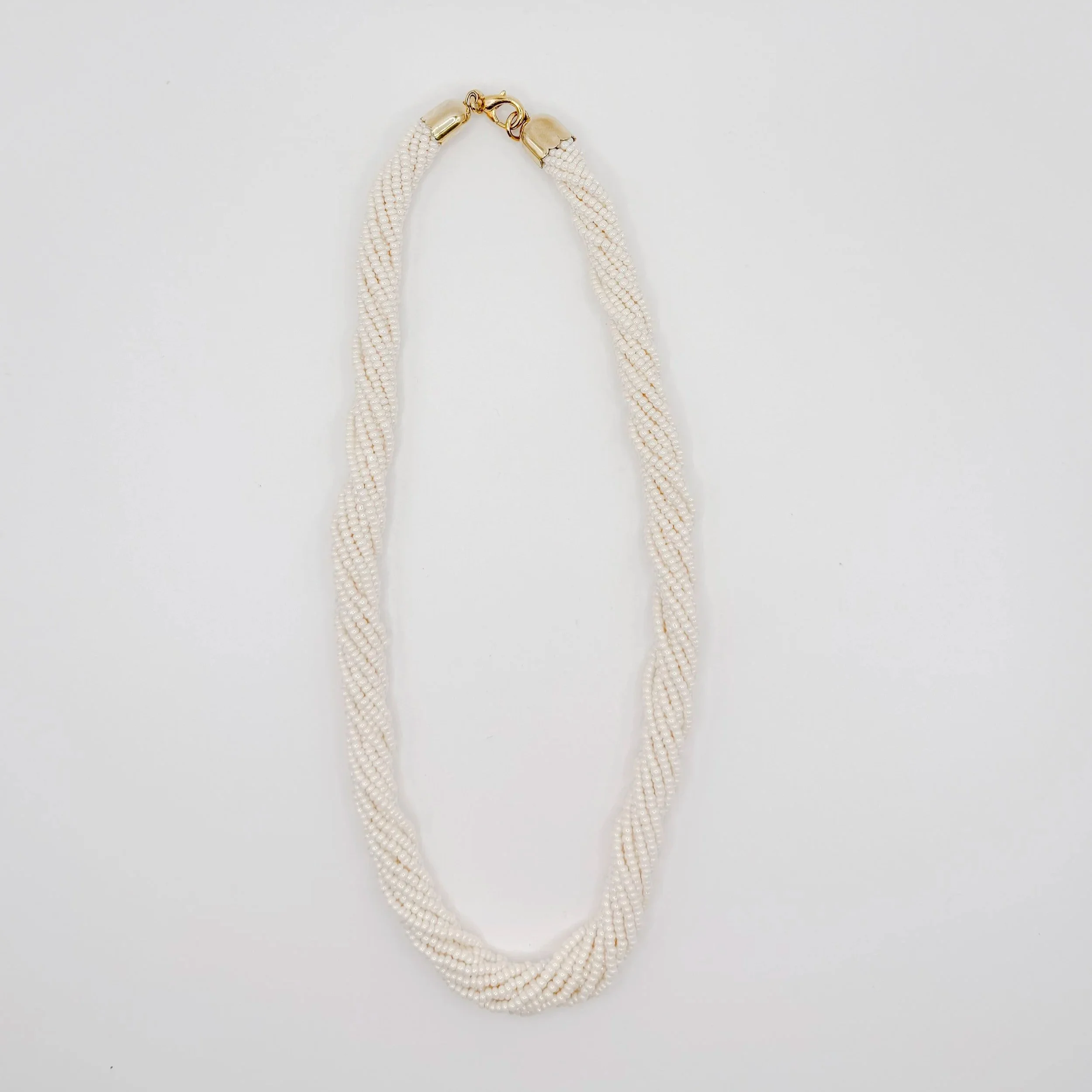 Vintage Twisted Multi-Strand Faux Pearl Necklace - 1980s Costume Jewellery