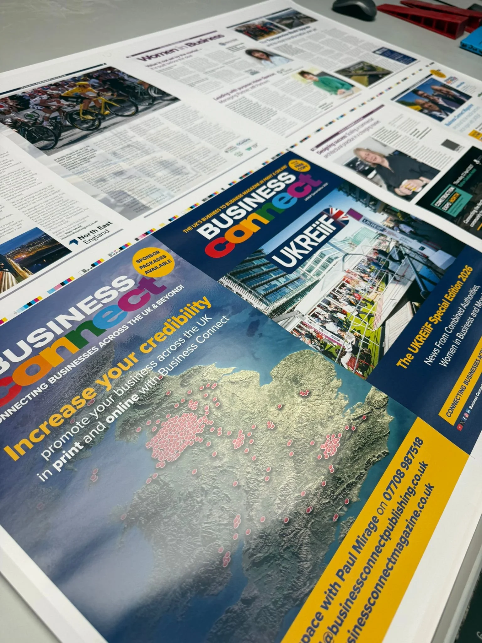 Business Connect Magazine on press
