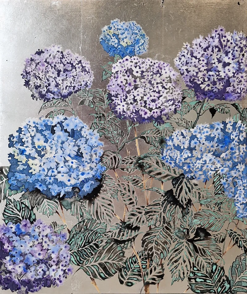 Original work depicting Hydrangeas by Timothy Betjeman