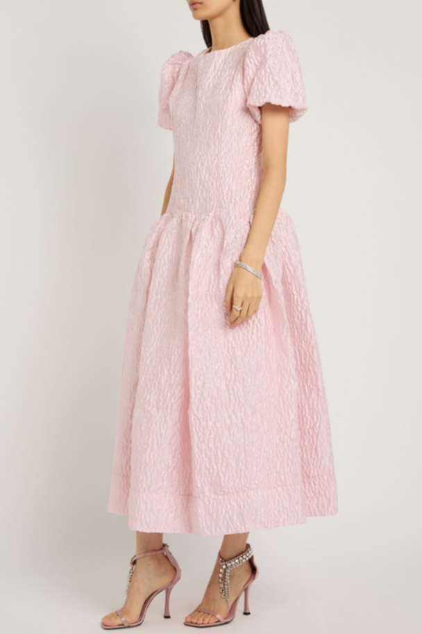 Catalogue dress image before dynamic overlay optimisation showing standard product presentation without campaign branding