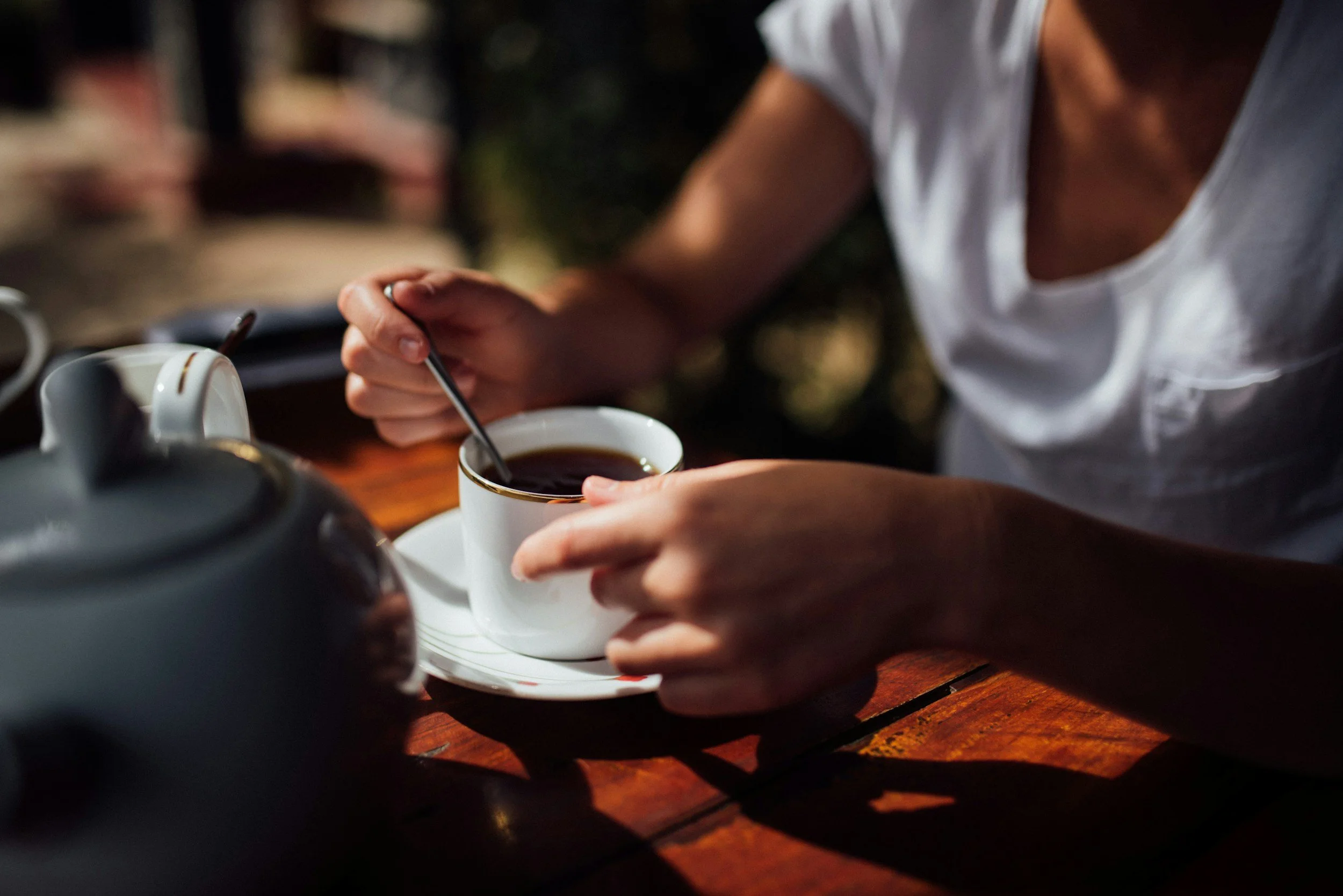 A quiet café environment