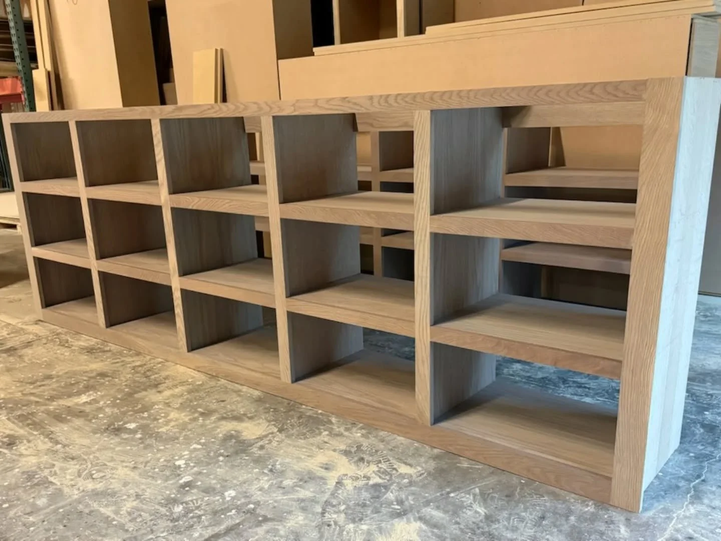 These cubbies would be a great addition to your living space! 
Already stained, white oak material, one at 96&quot; and the other at 105&quot;. Both for $1,500. 

Call our office or send us a message if interested!
770-873-3882