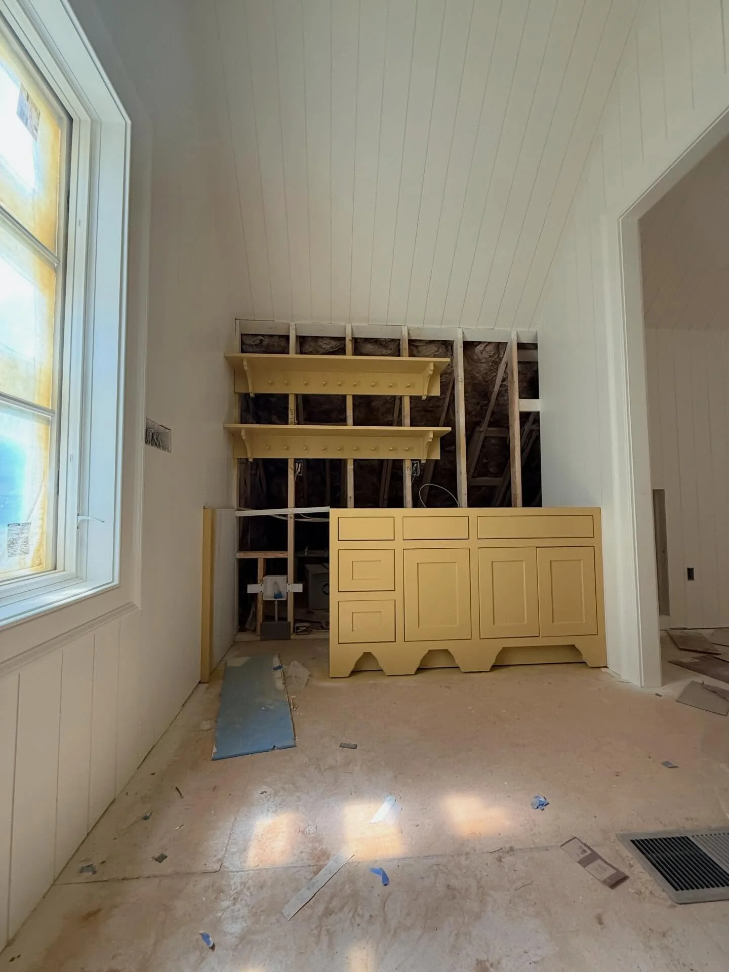 Before ➡️ After

From exposed framing and rough-in plumbing&hellip;
to a fully custom wet bar built for both style and function.

✔️ Custom cabinetry
✔️ Clean panel detailing
✔️ Built-in space ready for sink + storage
✔️ Designed to elevate the space