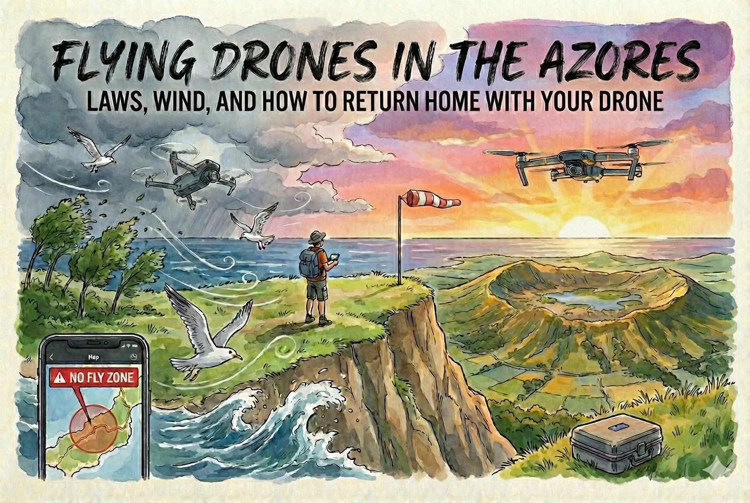 Flying Drones in the Azores: Laws, Wind, and How to Return Home with Your Drone