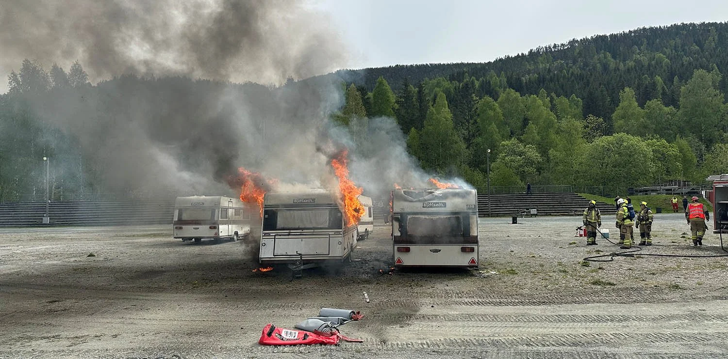 Brannøvelse på Dyrskuplassen