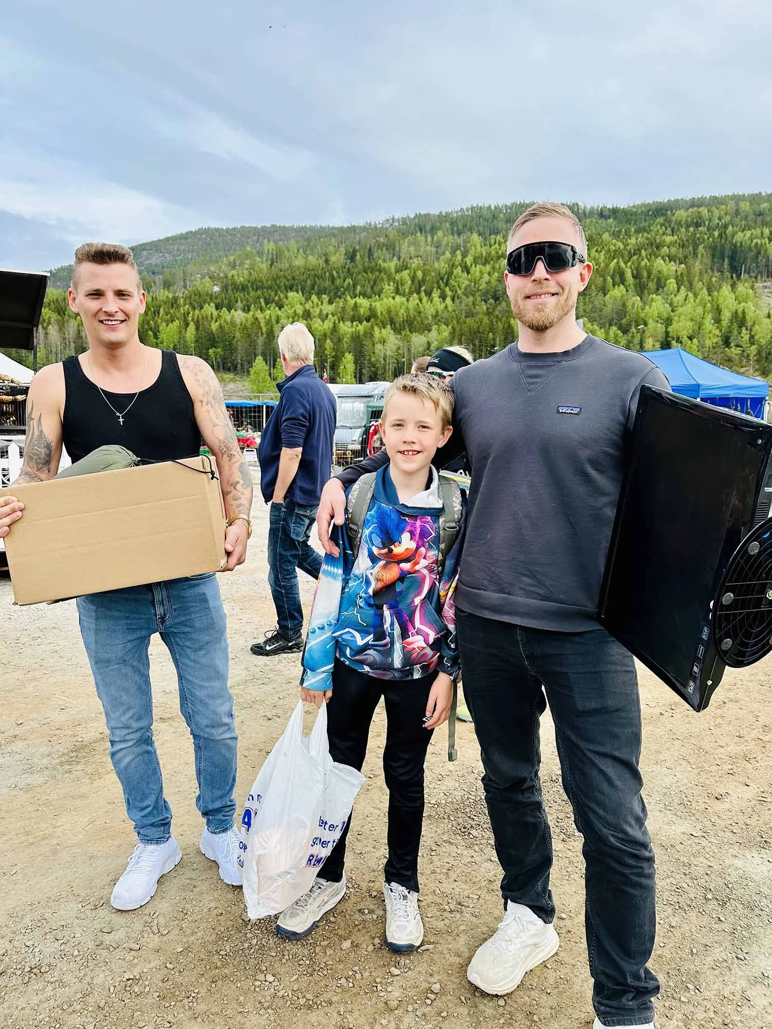 Familie har handlet varer