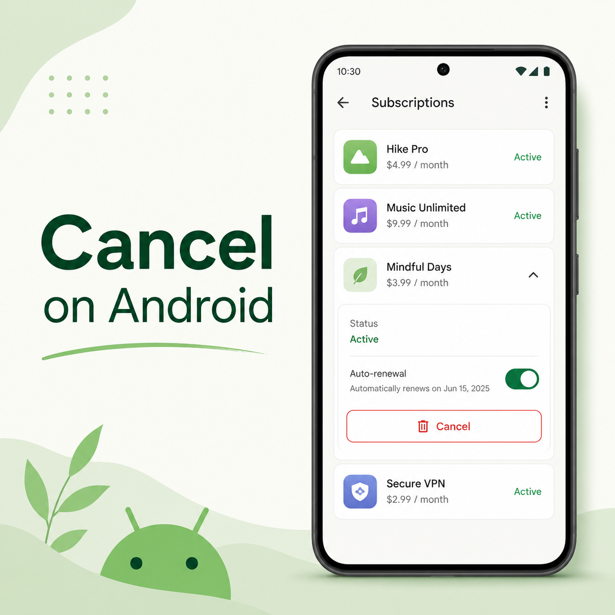 How to Cancel Subscriptions on Android