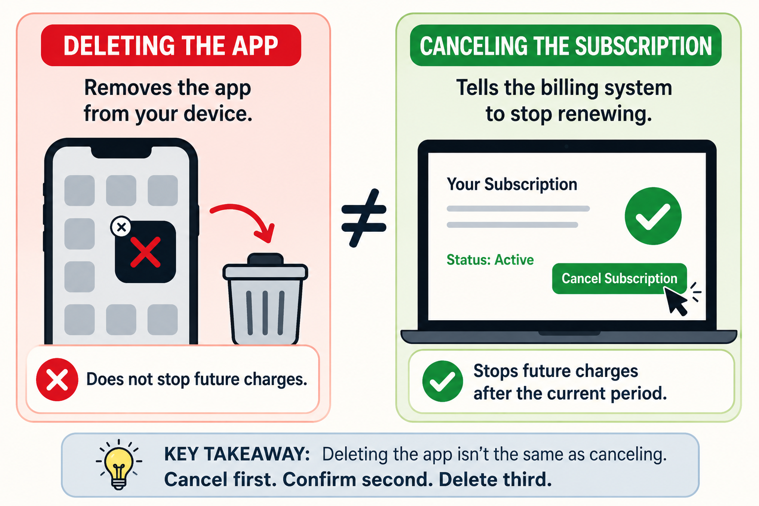 user is attempting to cancel a subscription on a laptop.