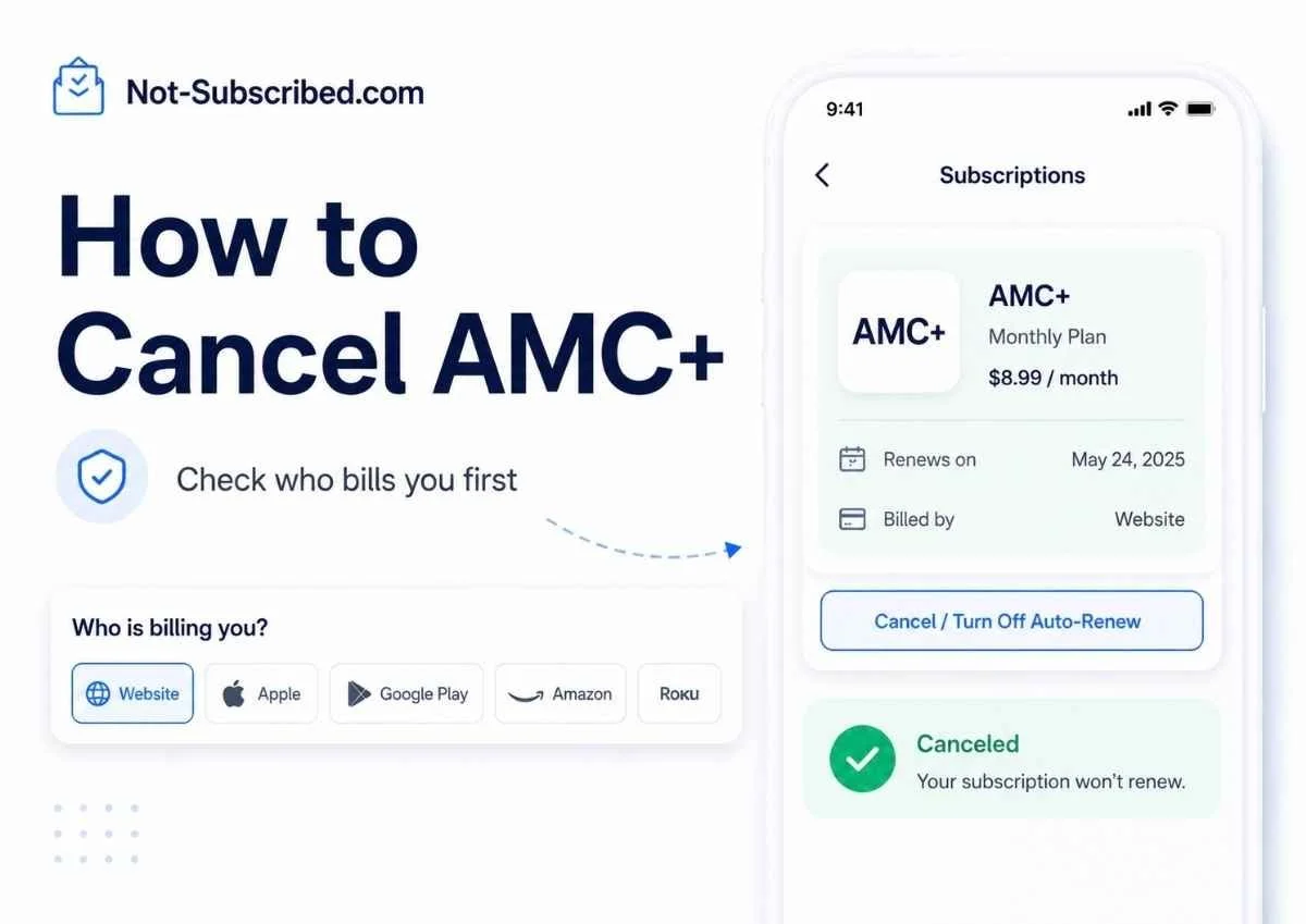 user reviewing AMC+ subscription on there phone.