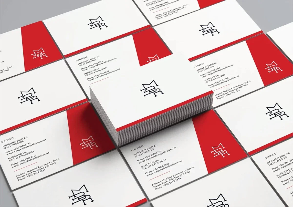 Business card for MBR Publications
