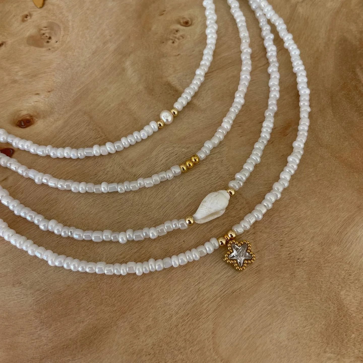 Your summer necklaces. 🐚
You can match it with anything 👙👗 🌊 🐟 🏖️ 
Available in our website 🛒🛍️🥳
#summer  #necklaces #handmade #fashion
#boho #minimalis  #design