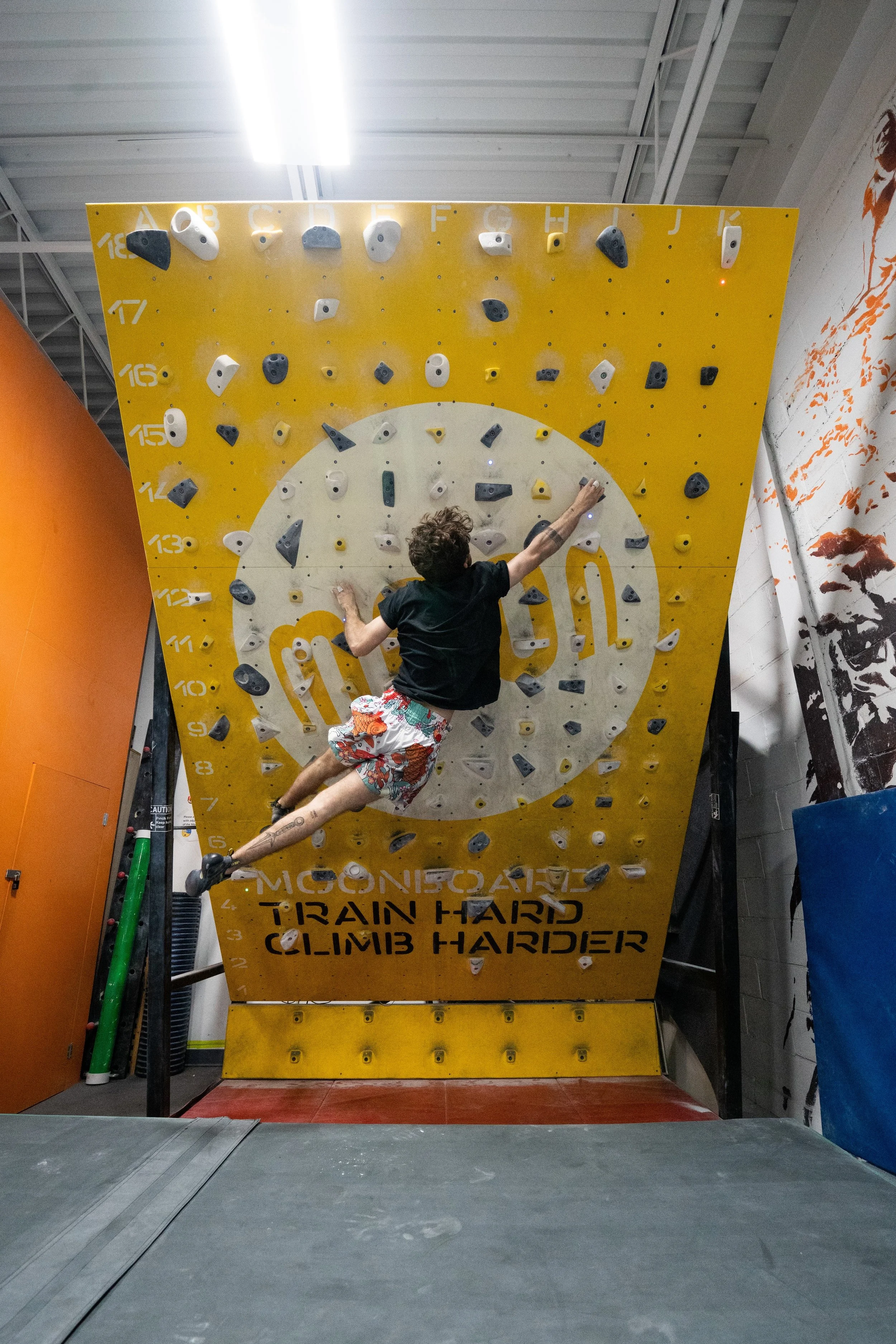 Moonboard at Island Rock climbing gym - 2016 ABC Moonboard Set