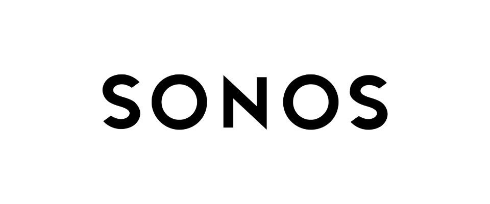 Sonos logo in black text on a white background.