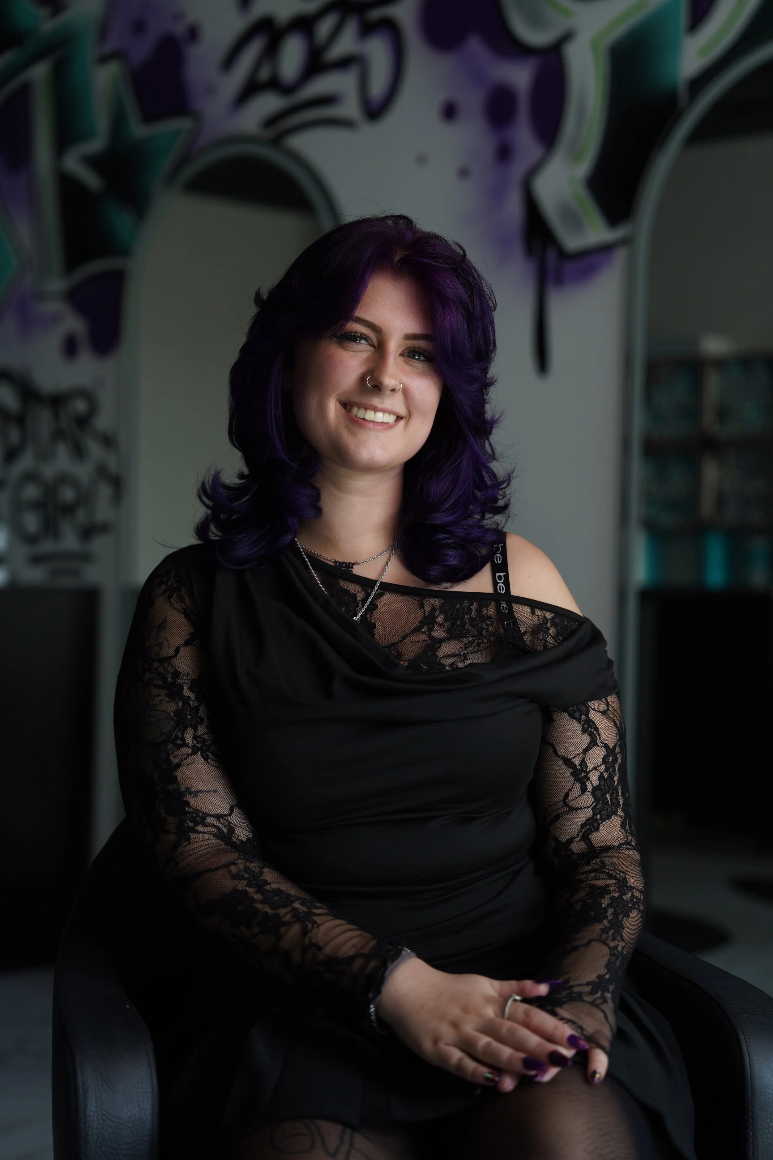Vivid stylist purple hair palm city fl