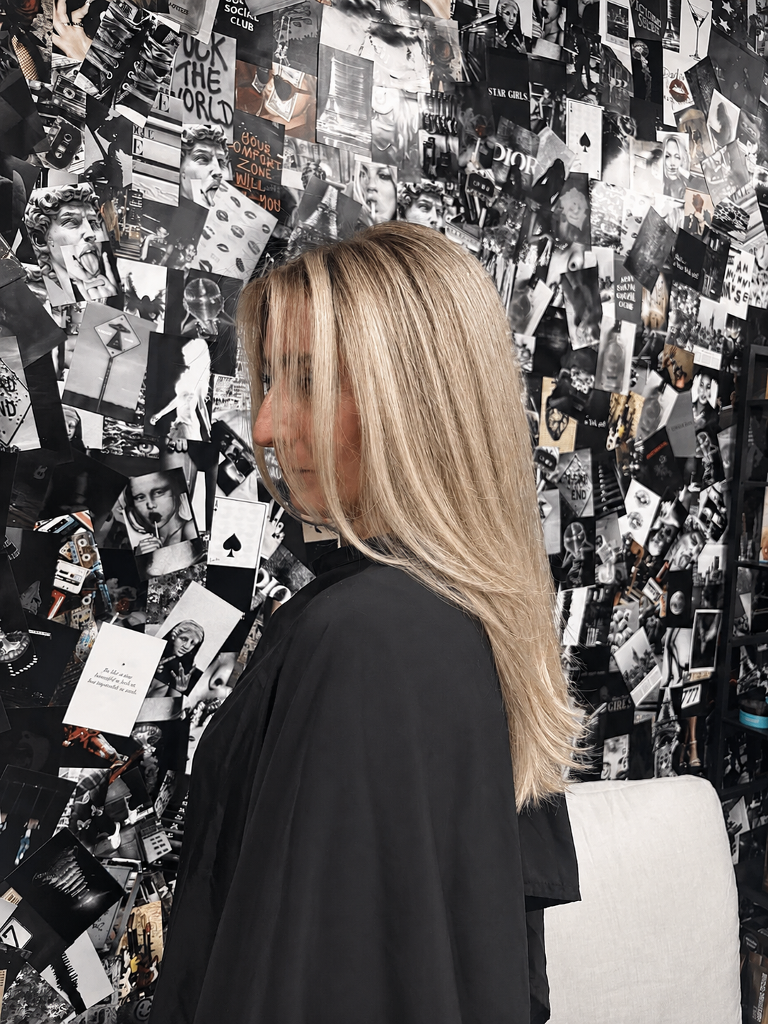 Dimensional blonde hair color with a soft root blend and bright face-framing highlights by Altair Salon, a blonde hair salon serving Port St. Lucie, FL. Specializing in custom blonding, highlights and healthy, lived-in blonde color.
