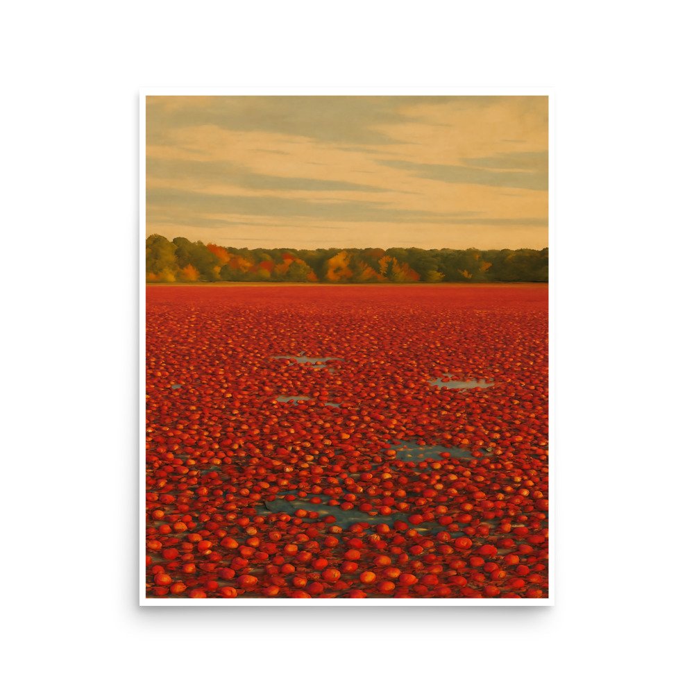 Cape Cod Cranberry Bog Art Print Cape Cod Print | Cape Cod Cranberry Bog Cape Cod Poster | Cape Cod Cranberry Bog Cape Cod wall art