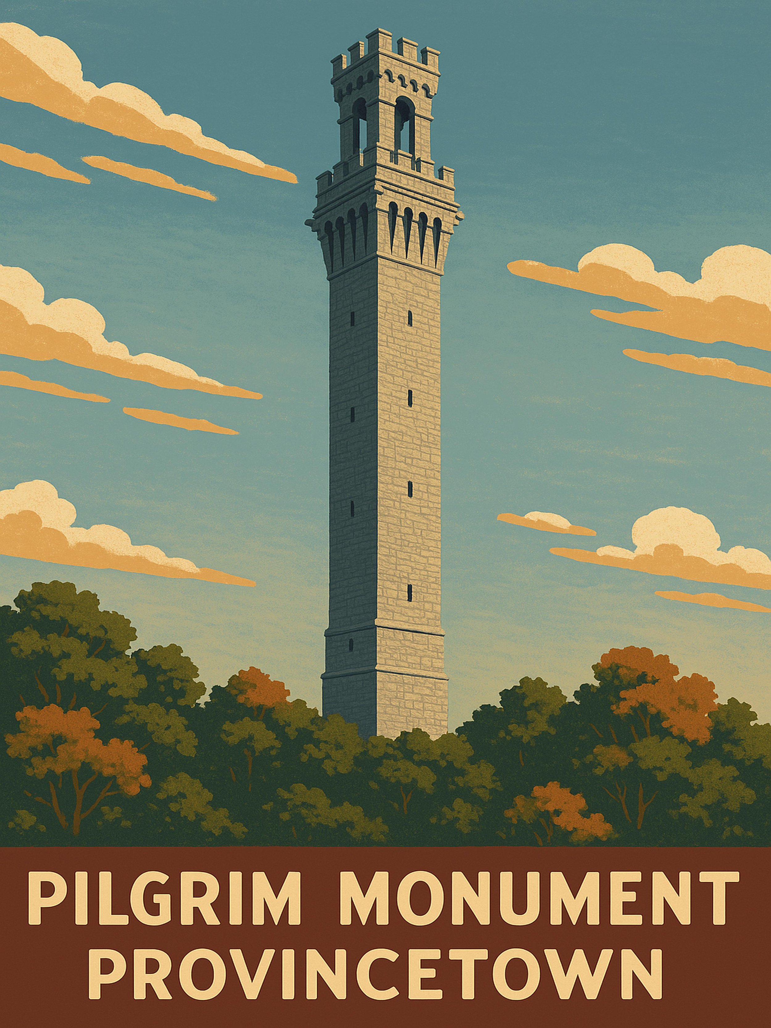 Pilgrim Monument Art Print Cape Cod Print | Pilgrim Monument Cape Cod Poster | Pilgrim Monument Cape Cod wall art
