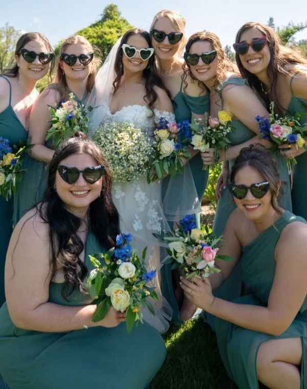 These women? The hype squad. The flower holders. The tear dabbers. The deep breath givers. The &quot;let me fix your veil&quot; team. And most importantly the ones who made her laugh all day long.

Weddings aren't just about two people. They're about