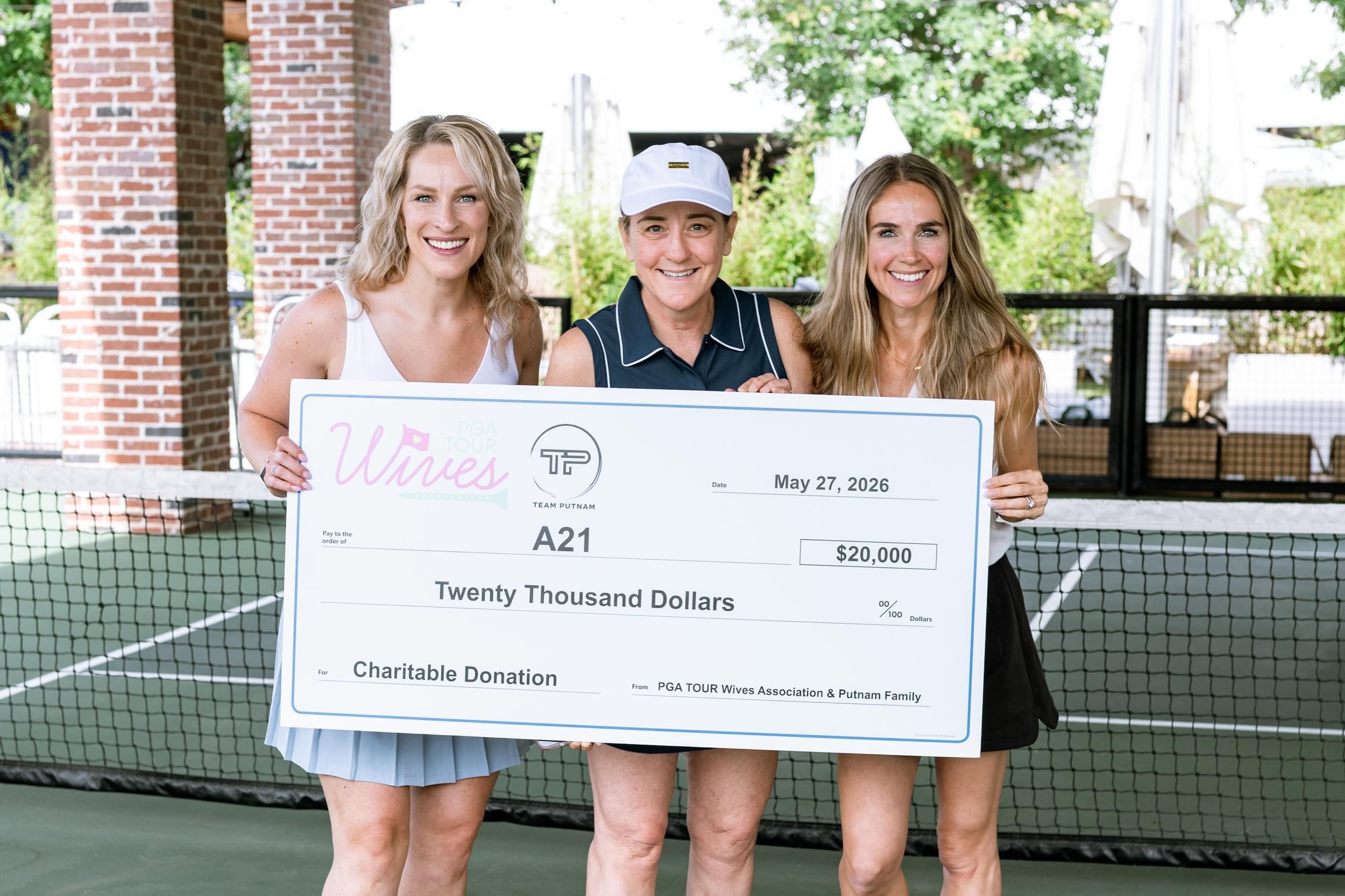During the @charles_schwab_challenge the PGA TOUR Wives Association hosted Pickle Fore Purpose raising over $20,000 for @a21 &mdash; a global non-profit dedicated to abolishing human trafficking, founded by our special guest of the day @christinecain