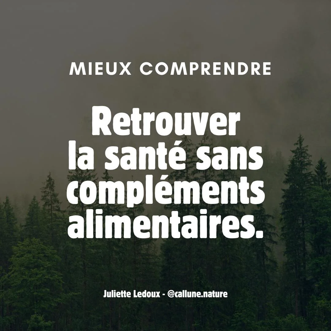 🌾 Retrouver la sant&eacute; sans compl&eacute;ments alimentaires.

On nous a appris &agrave; chercher &agrave; l&rsquo;ext&eacute;rieur :
la g&eacute;lule de plus,
la cure miracle,
la restriction de trop,
la solution rapide pour &laquo; corriger &ra