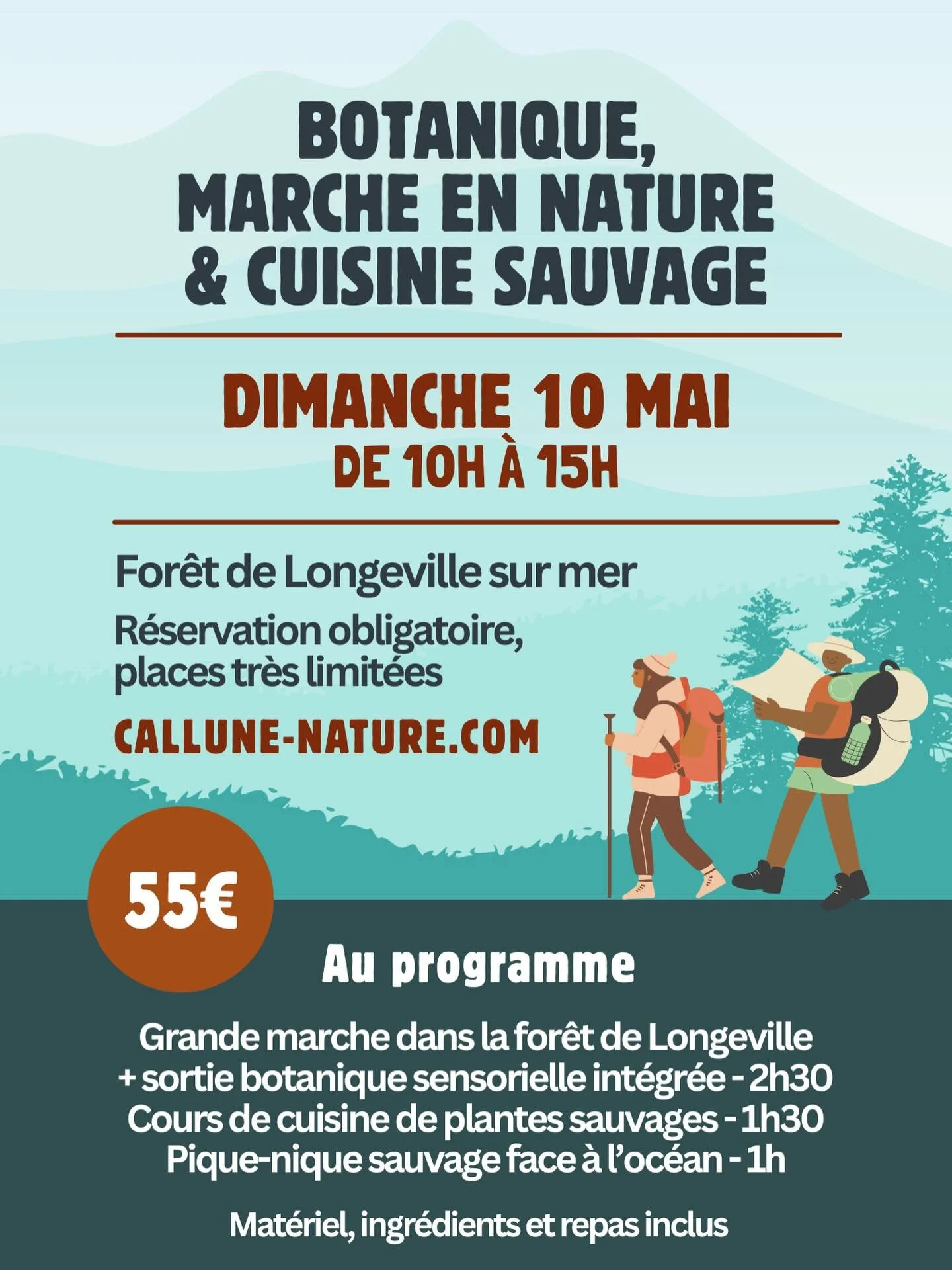Dimanche 10 mai 2026 - de 10h &agrave; 15h

🌿 Venez passer une journ&eacute;e inoubliable au c&oelig;ur de la for&ecirc;t de Longeville ! 🌿

Vous aimez marcher, respirer, &eacute;couter le chant des oiseaux et sentir l&rsquo;air frais sur votre vis