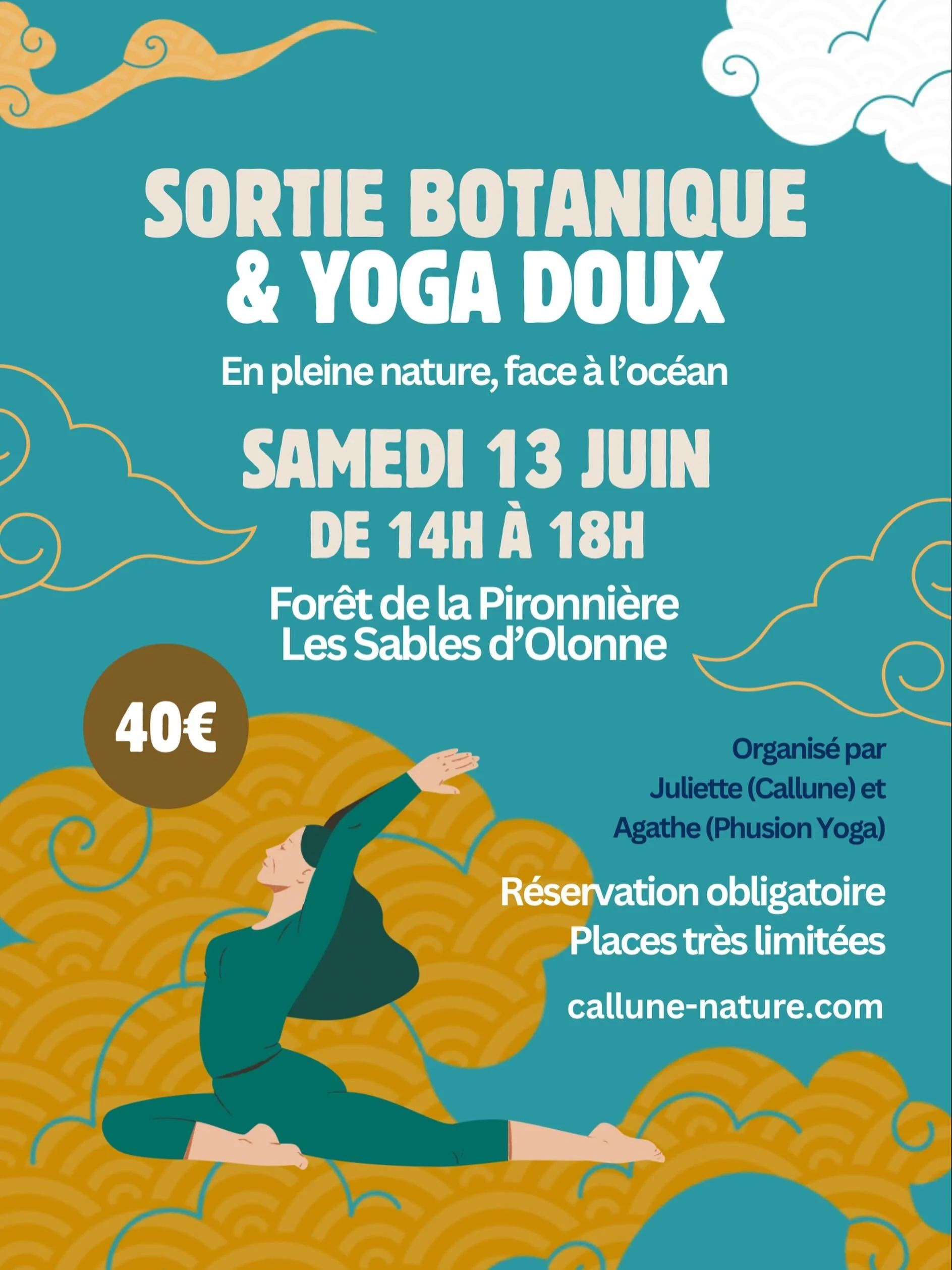 Agathe et moi-m&ecirc;me vous invitons &agrave; un apr&egrave;s-midi immersif en pleine nature, aux Sables d&rsquo;Olonne, pour ralentir, respirer et vous reconnecter au vivant.

Au programme :

2h de sortie botanique sensorielle
Partez &agrave; la d