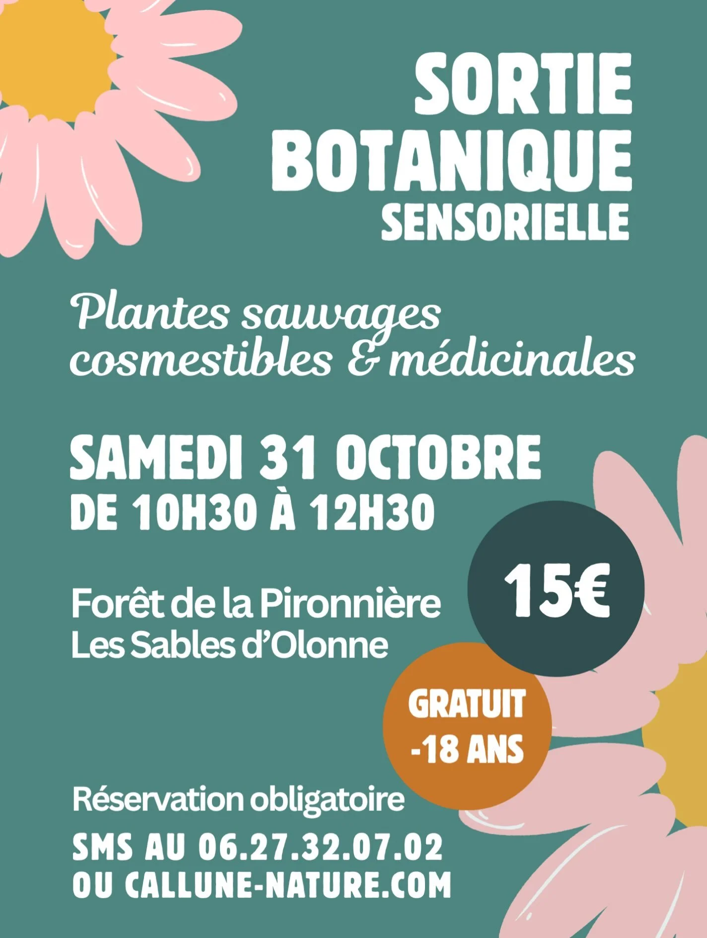 🌳 Derni&egrave;re sorties botanique sensorielle de l&rsquo;ann&eacute;e 2026. Parfait pour f&ecirc;ter Halloween en for&ecirc;t 😁

Et toujours gratuit pour les mineurs.

L&rsquo;automne &eacute;tant consid&eacute;r&eacute; comme le deuxi&egrave;me 