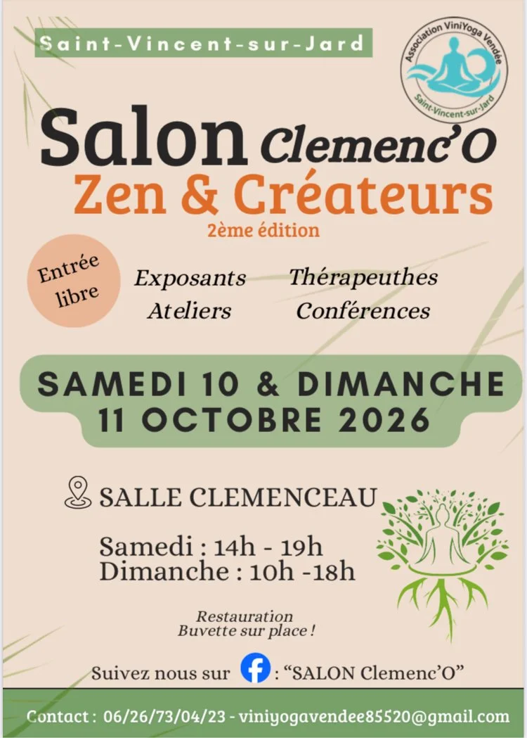 Mes 2 conférences - Salon du Bien-être - Saint Vincent sur Jard